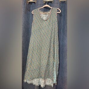 NATURAL LIFE Patterned Maxi Dress in Blue and Orange